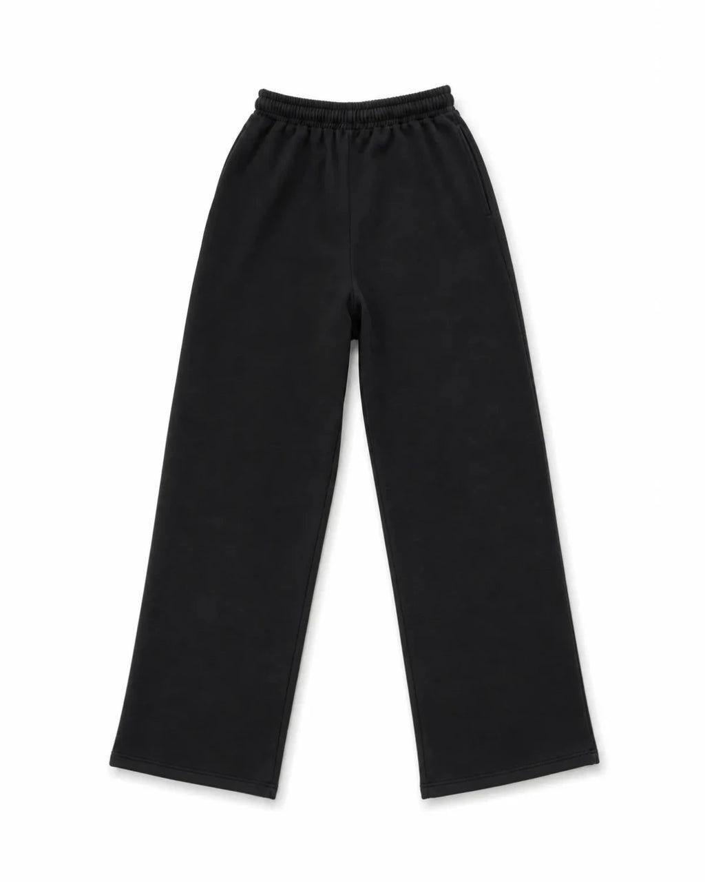 PANTALÓN OVERSIZE 550 GSM — SIN COSTURAS EXPUESTAS — NEGRO · BORDADO DELANTERO ENTRE BOLSILLOS — Negro · bordado delantero entre bolsillos