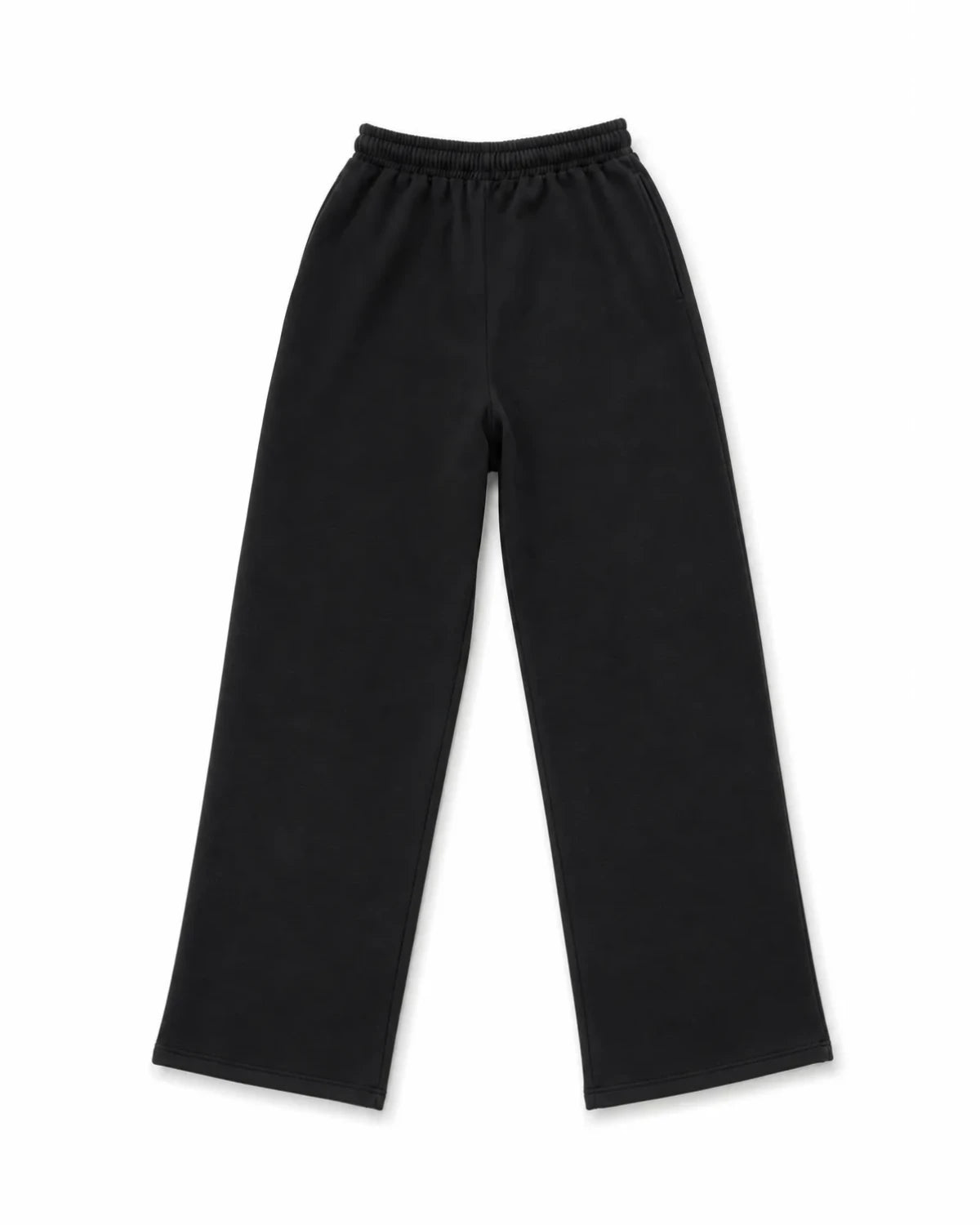 PANTALÓN OVERSIZE 550 GSM — SIN COSTURAS EXPUESTAS — NEGRO · BORDADO DELANTERO ENTRE BOLSILLOS — Negro · bordado delantero entre bolsillos