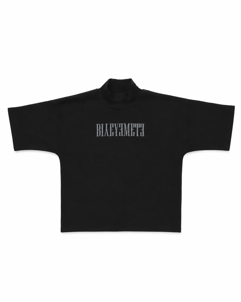 CAMISETA OVERSIZE PREMIUM 355 GSM — CUELLO ALTO — NEGRO — Negro