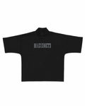 CAMISETA OVERSIZE PREMIUM 355 GSM — CUELLO ALTO — NEGRO — Negro