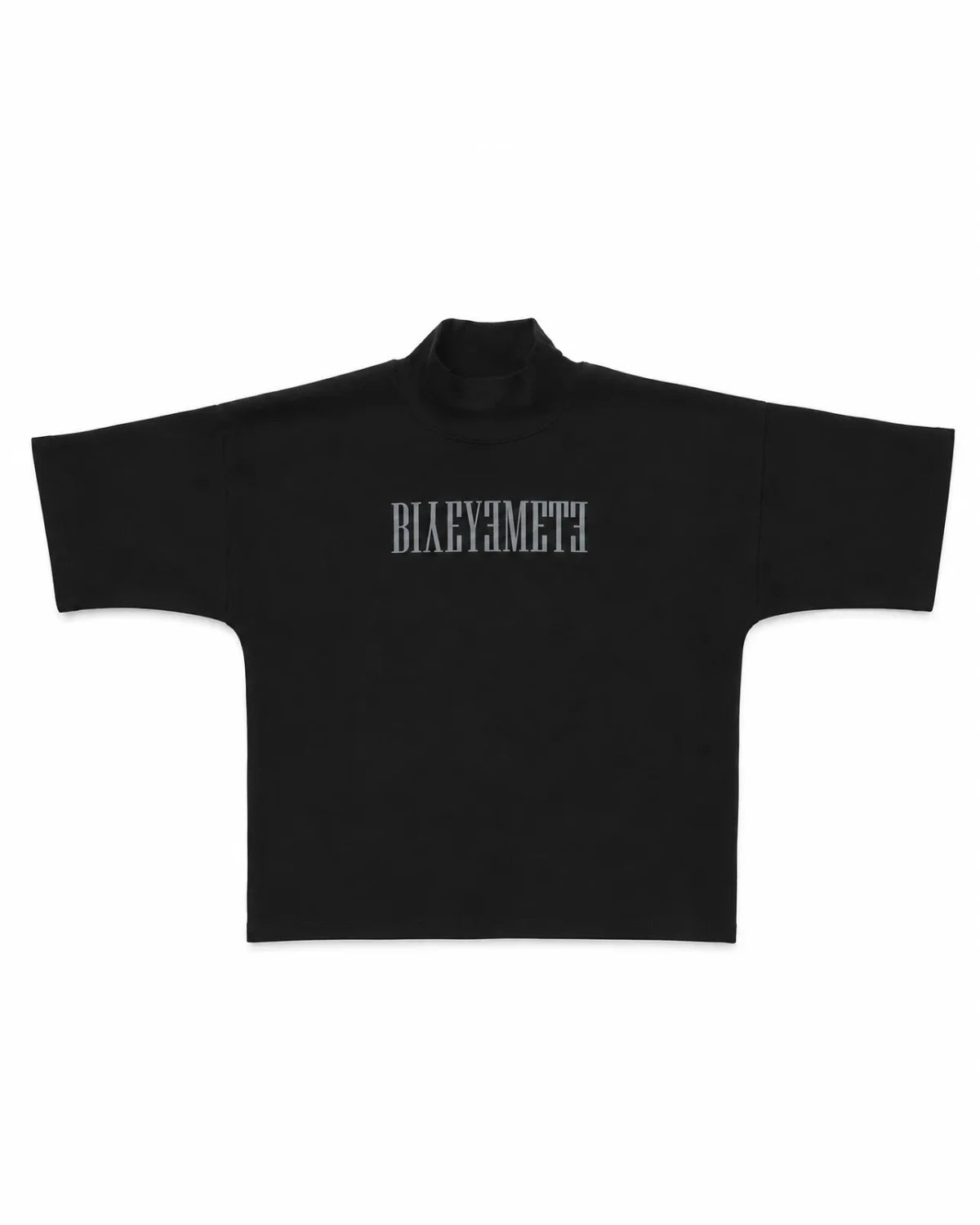 CAMISETA OVERSIZE PREMIUM 355 GSM — CUELLO ALTO — NEGRO — Negro