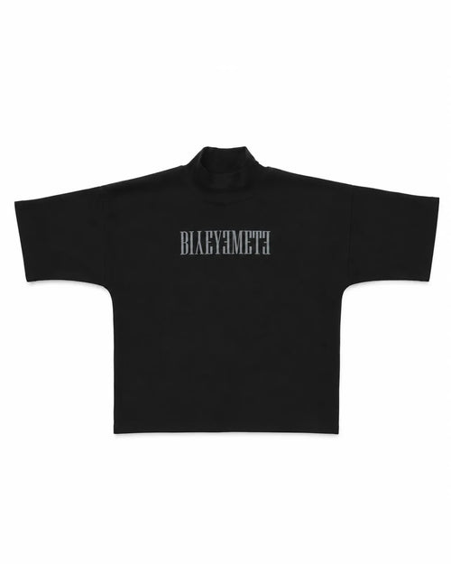 CAMISETA OVERSIZE PREMIUM 355 GSM — CUELLO ALTO — NEGRO — Negro