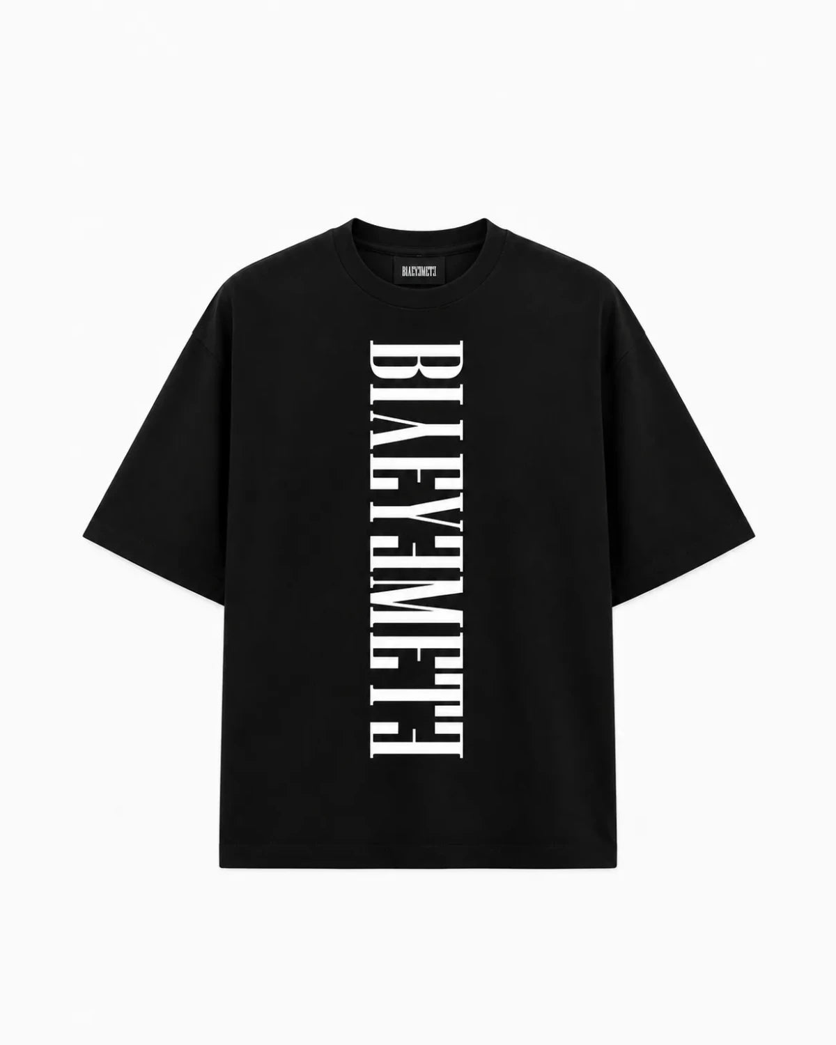 CAMISETA SUMMER DROP LETTERING VERTICAL — Negro