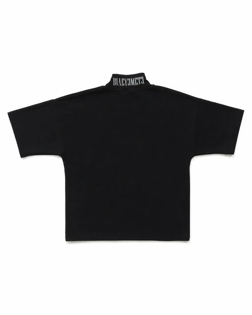 CAMISETA OVERSIZE PREMIUM 355 GSM — CUELLO ALTO — NEGRO — Negro