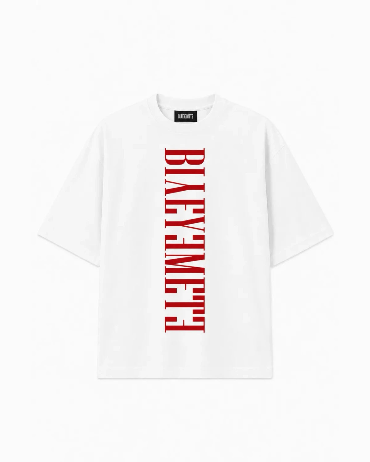 CAMISETA SUMMER DROP LETTERING VERTICAL — Blanco