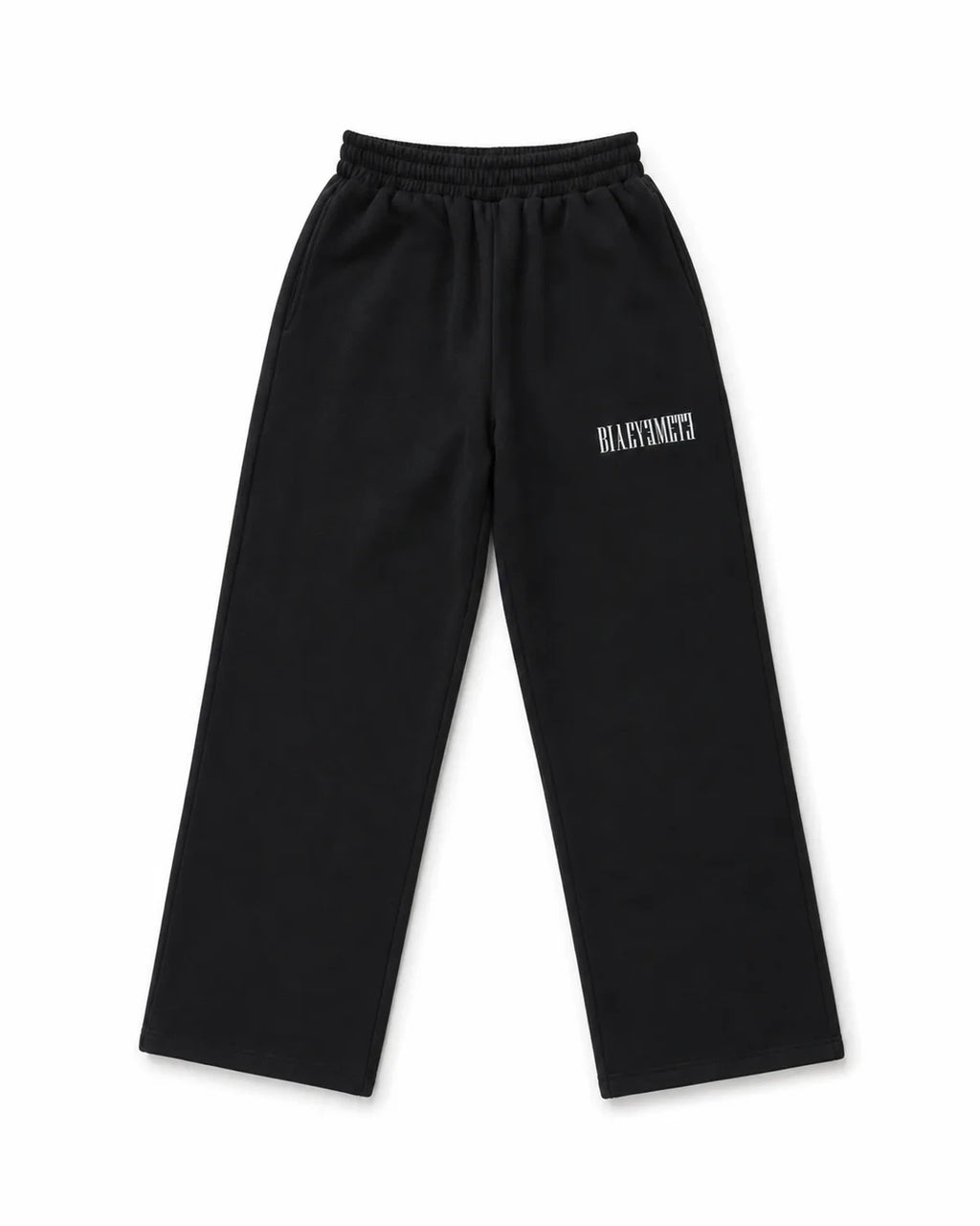 PANTALÓN OVERSIZE 550 GSM — SIN COSTURAS EXPUESTAS — NEGRO · BORDADO TRASERO + DELANTERO PEQUEÑO — Negro · bordado trasero + delantero pequeño