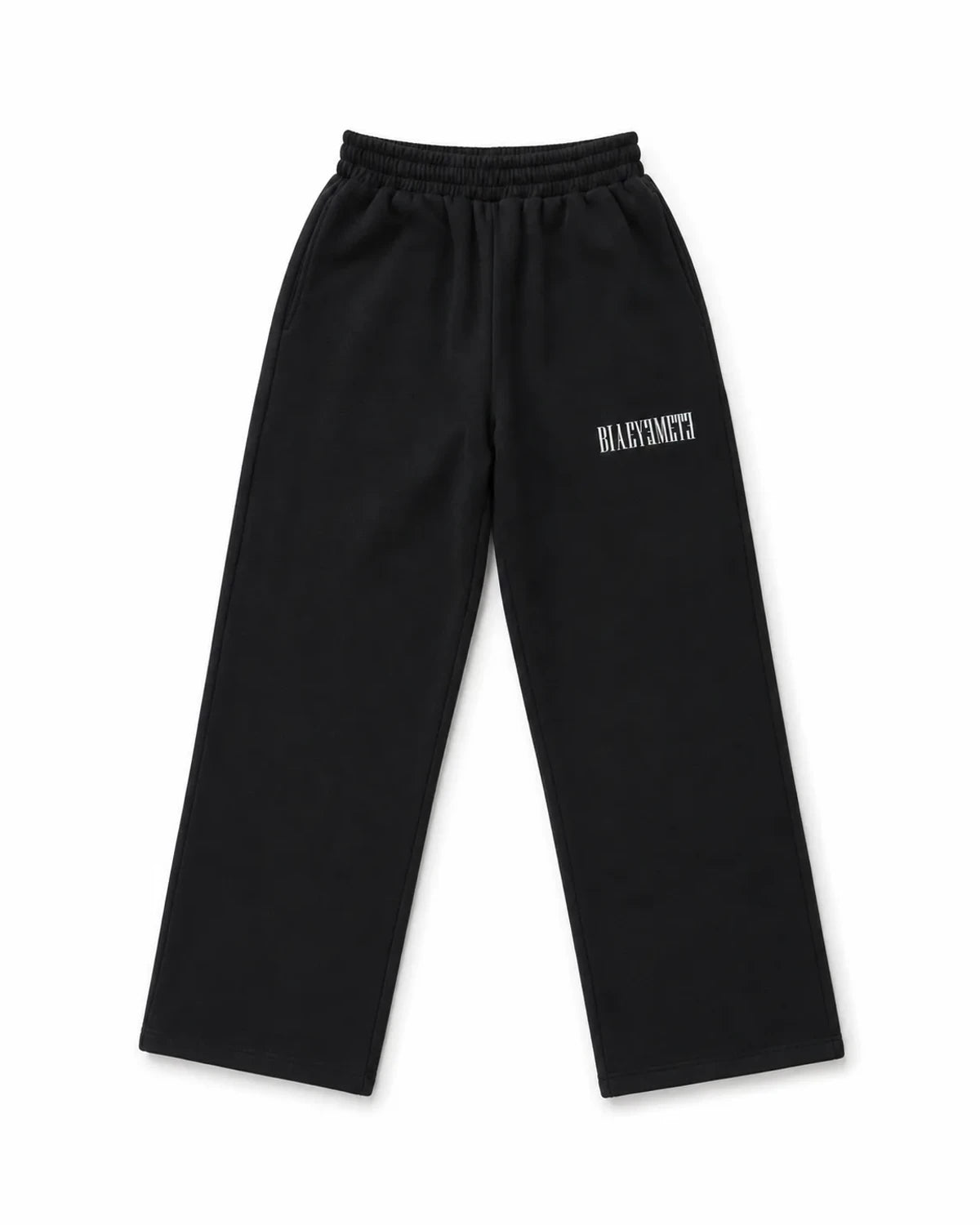PANTALÓN OVERSIZE 550 GSM — SIN COSTURAS EXPUESTAS — NEGRO · BORDADO TRASERO + DELANTERO PEQUEÑO — Negro · bordado trasero + delantero pequeño