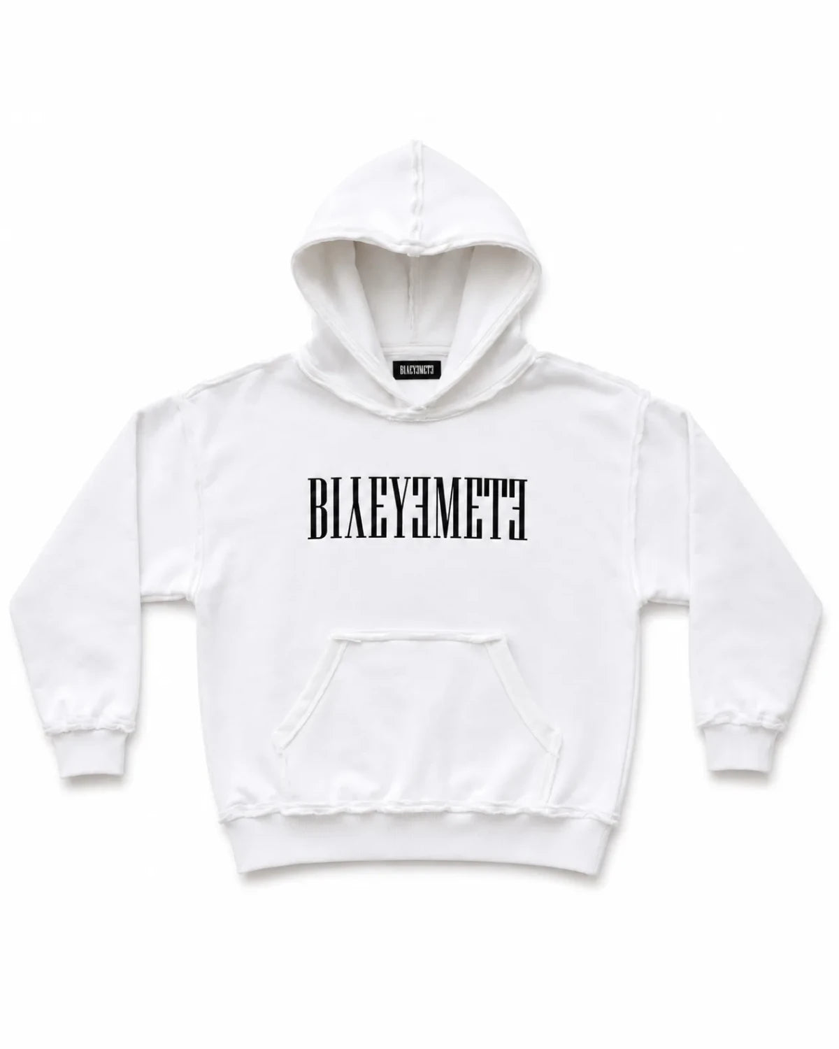 SUDADERA OVERSIZE 550 GSM — COSTURAS EXPUESTAS — BLANCO — Blanco
