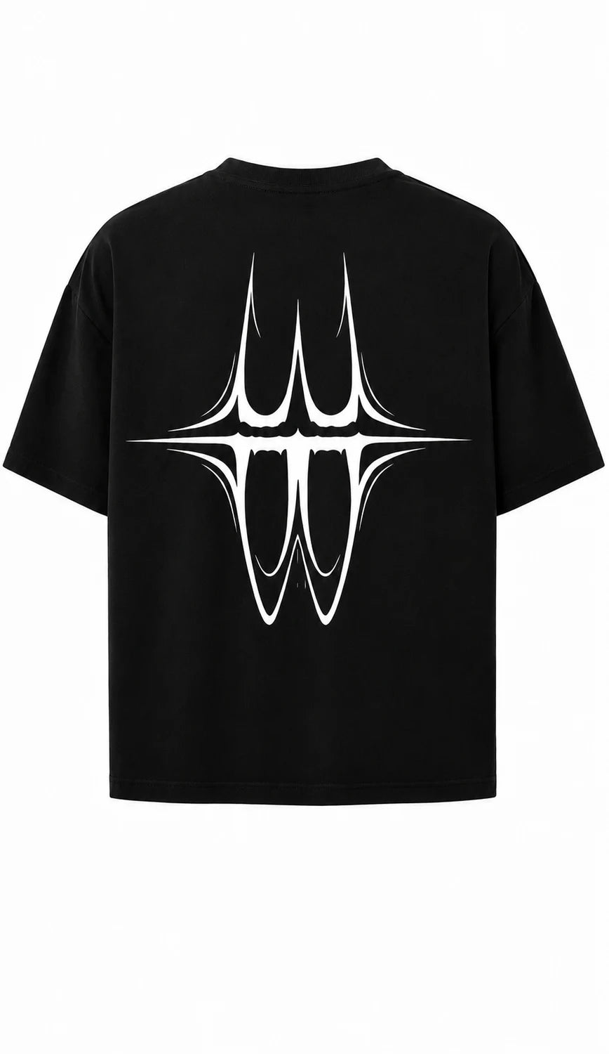 CAMISETA SUMMER DROP LETTERING VERTICAL — Negro