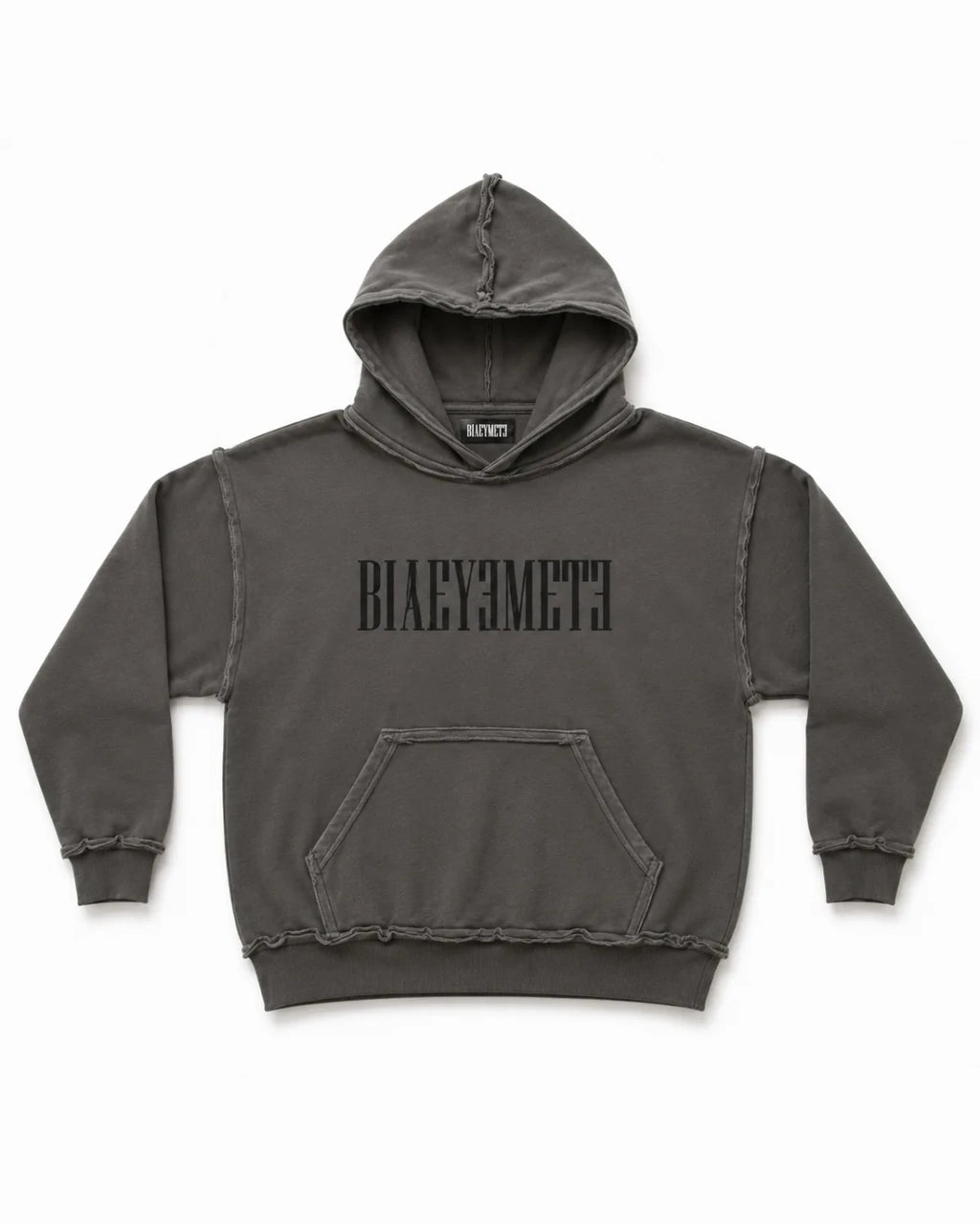 SUDADERA OVERSIZE 550 GSM — COSTURAS EXPUESTAS — GRIS — Gris