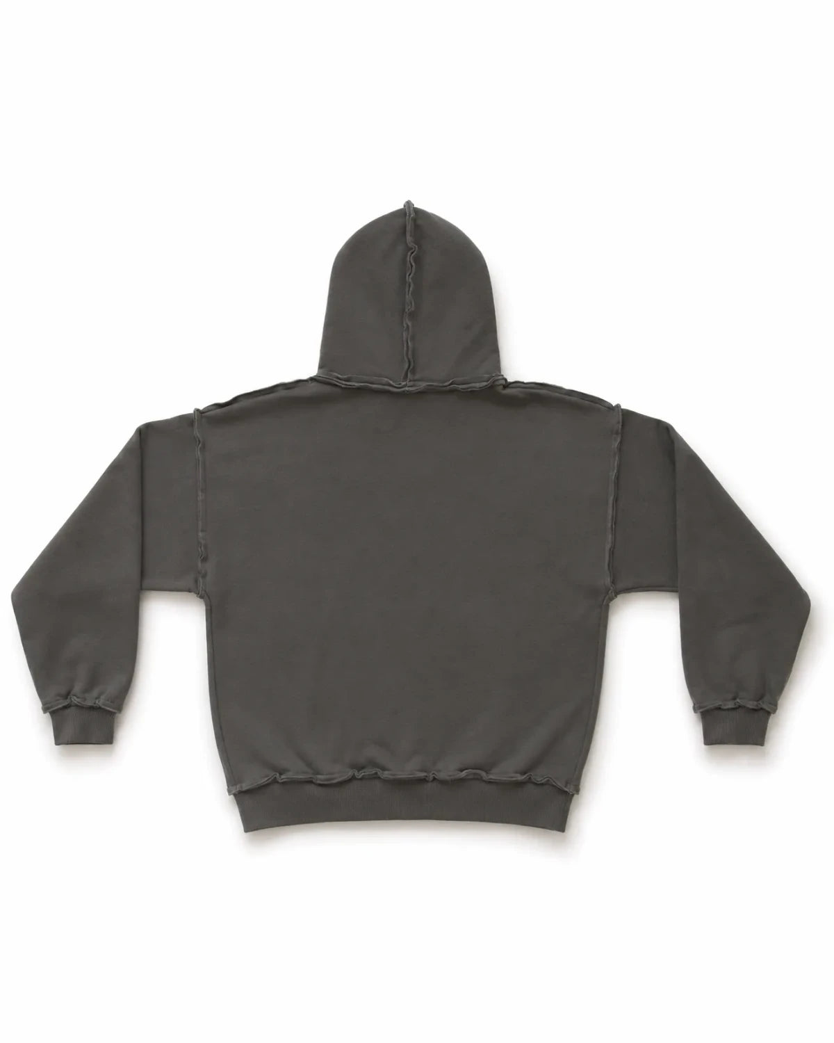 SUDADERA OVERSIZE 550 GSM — COSTURAS EXPUESTAS — GRIS — Gris